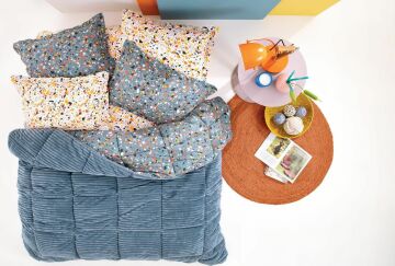 Yataş Bedding Çift Kişilik Terazzo Triola Set - Indigo
