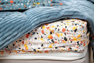 Yataş Bedding Çift Kişilik Terazzo Triola Set - Indigo