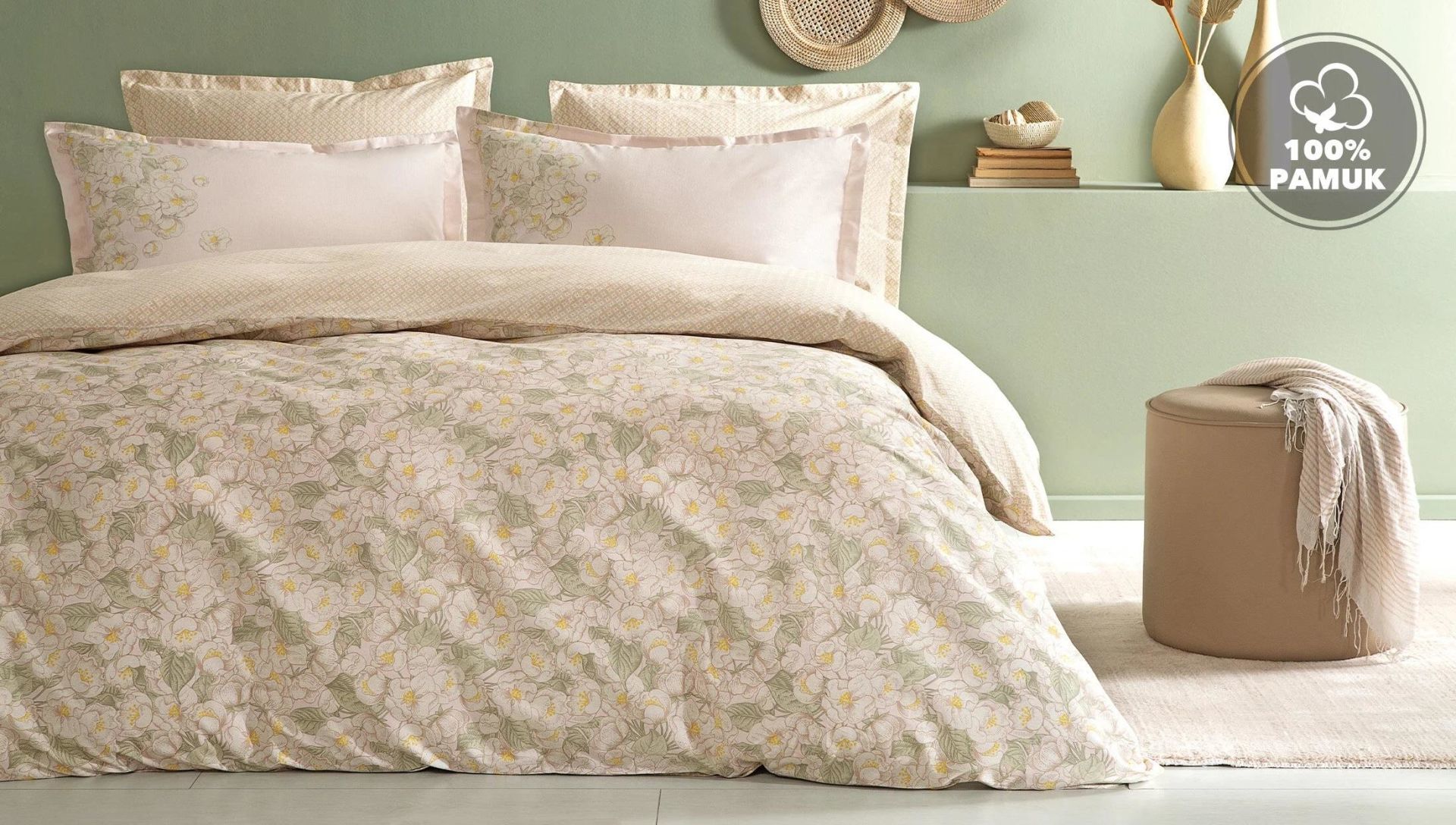 Yataş Bedding Tek Kişilik Paloma Rnf Nevresim Takımı - Pudra