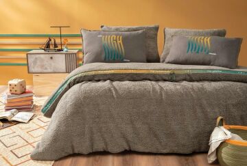 Yataş Bedding Çift Kişilik Coverme High Battaniye Nevresim Takımı - Kahverengi