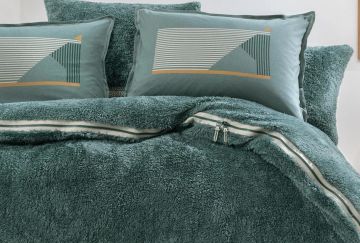 Yataş Bedding Tek Kisilik Coverme Dasha Battaniye Nevresim Takımı - Petrol
