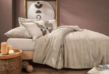 Yataş Bedding Çift Kişilik Coverme Perfect Battaniye Nevresim Takımı - Bej