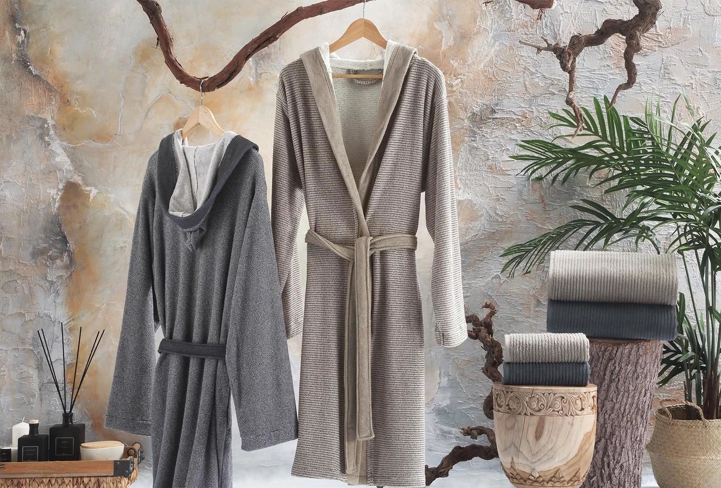 Yataş Bedding Lamina S/M Bornoz Gri