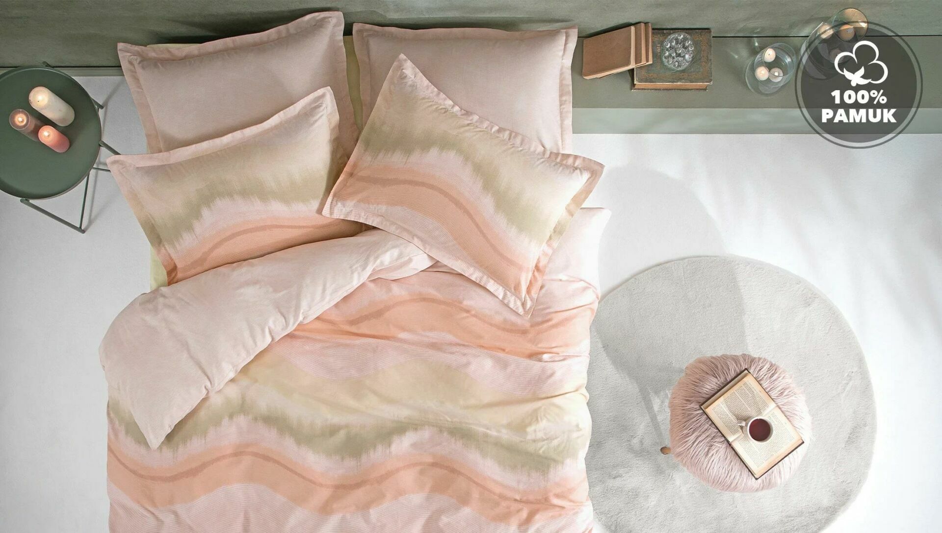 Yataş Bedding Çift Kişilik XL Lea Rnf Nevresim Takımı - Pembe