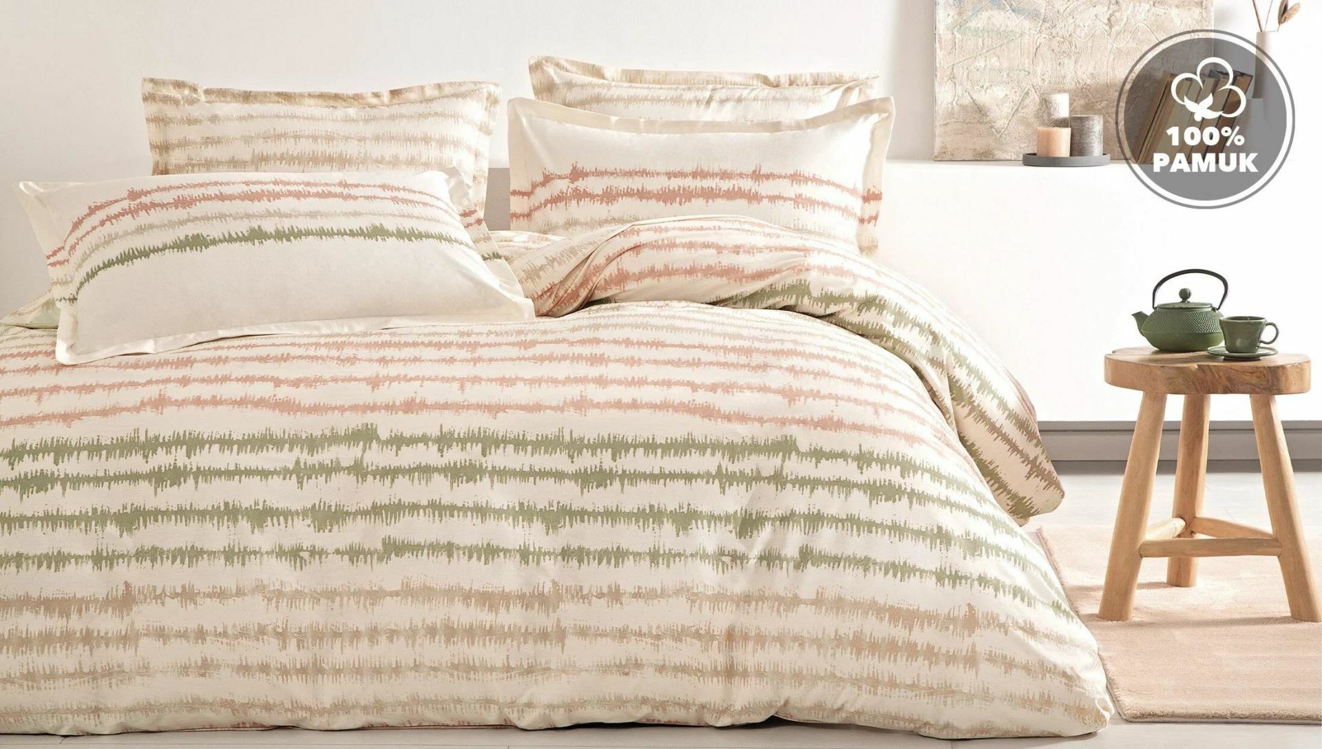 Yataş Bedding Çift Kişilik XL Elvira Rnf Nevresim Takımı - Blush