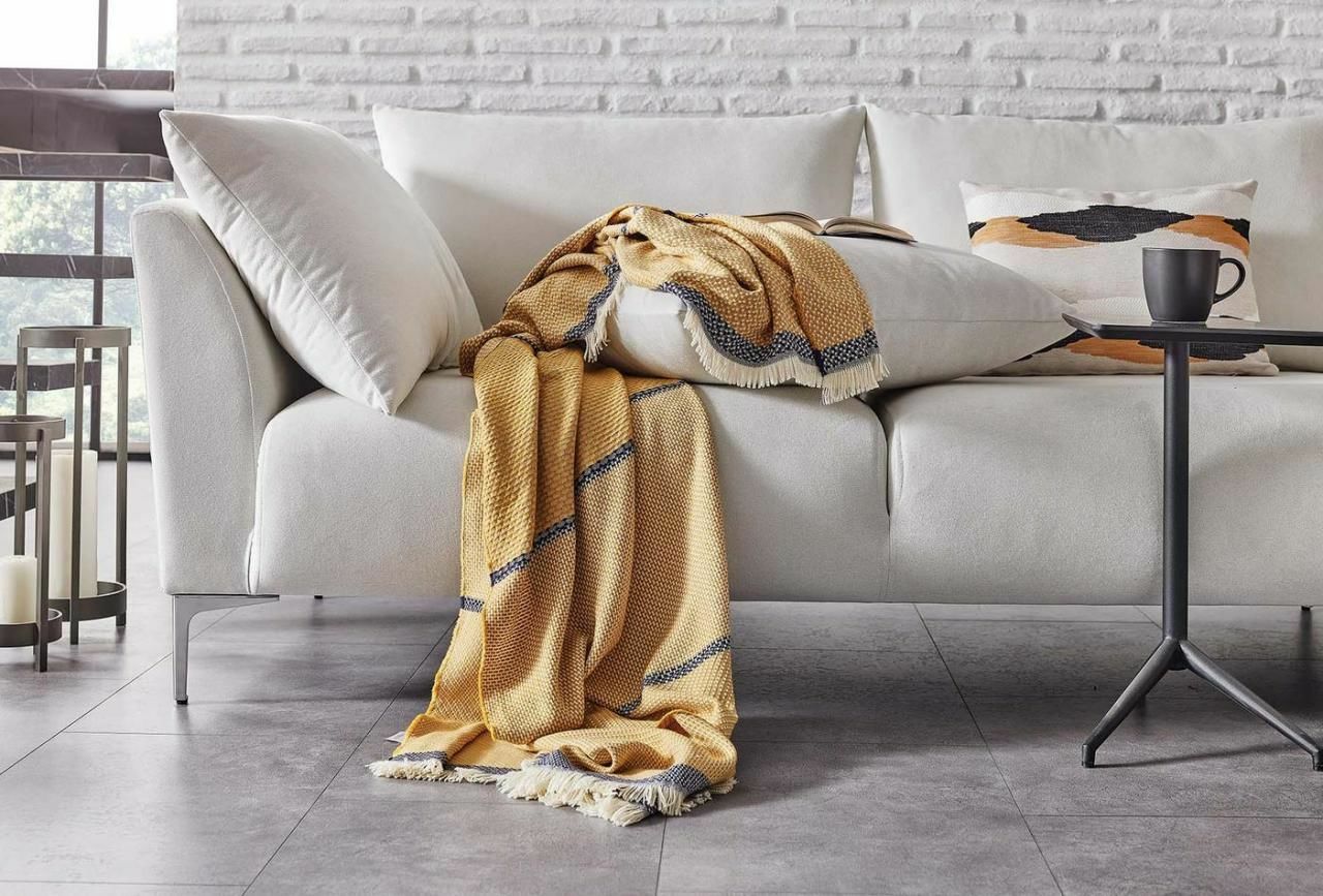 Yataş Bedding Adusa Koltuk Şalı - Hardal