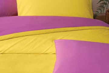 Yataş Bedding Tek Kişilik XL Noah Nevresim Seti Fuşya Sarı