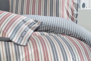 Tek Kişilik Romina İpliği Boyali Nevresim Takımı - Koyu indigo