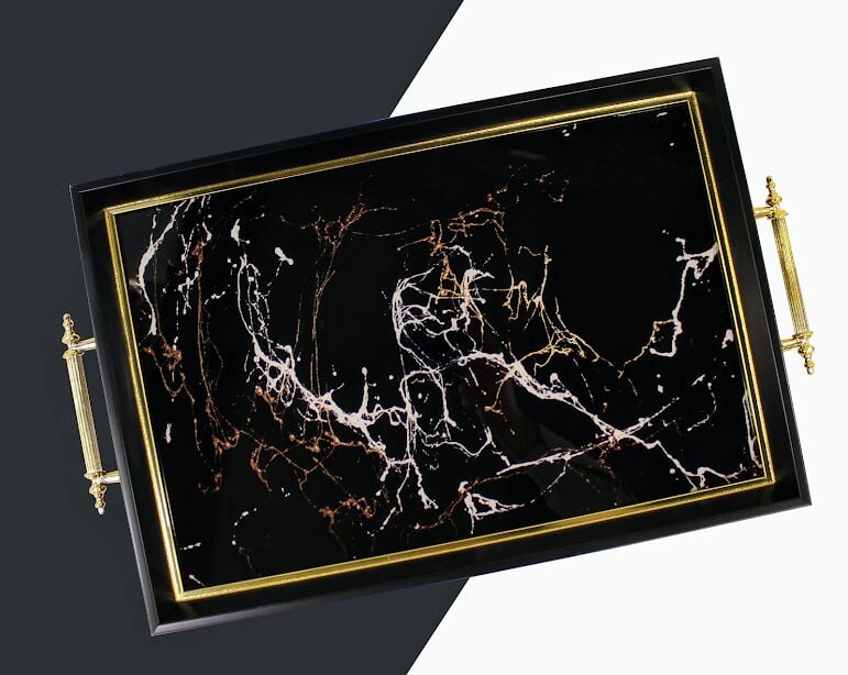 Biev Dikdörtgen Ahşap Tepsi