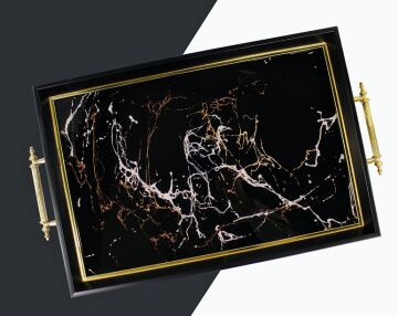 Biev Dikdörtgen Ahşap Tepsi