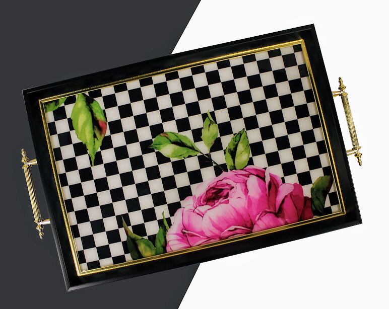 Biev Dikdörtgen Ahşap Tepsi