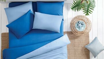 Yataş Bedding Lastikli Çarşaf Açık Lacivert 150x200