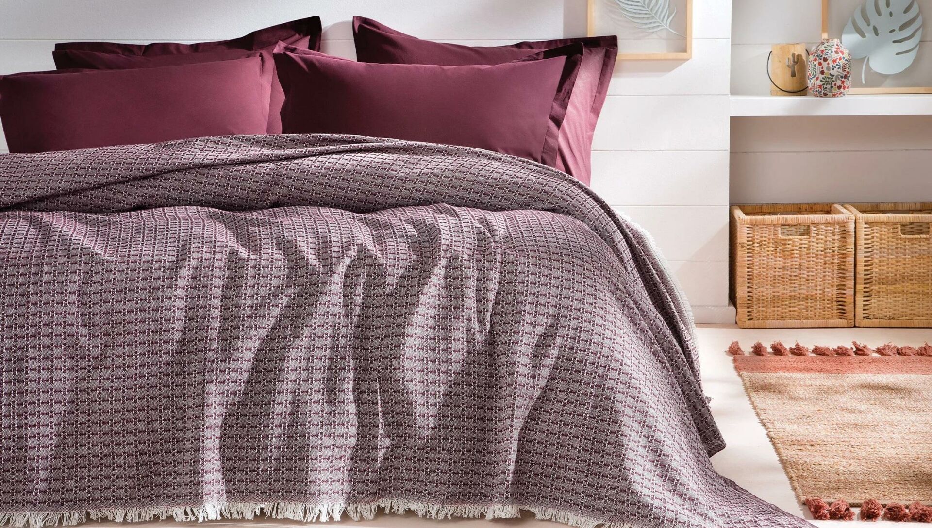 Yataş Bedding Tek Kişilik Marita Pike Bordo