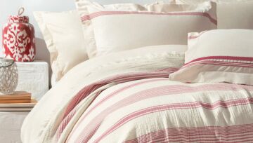 Yataş Bedding Çift Kişilik Meri Pike Takımı Kırmızı