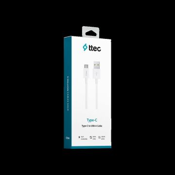 Ttec 2DK12B Type-C Şarj Kablosu Beyaz Cep Telefonu Aksesuar