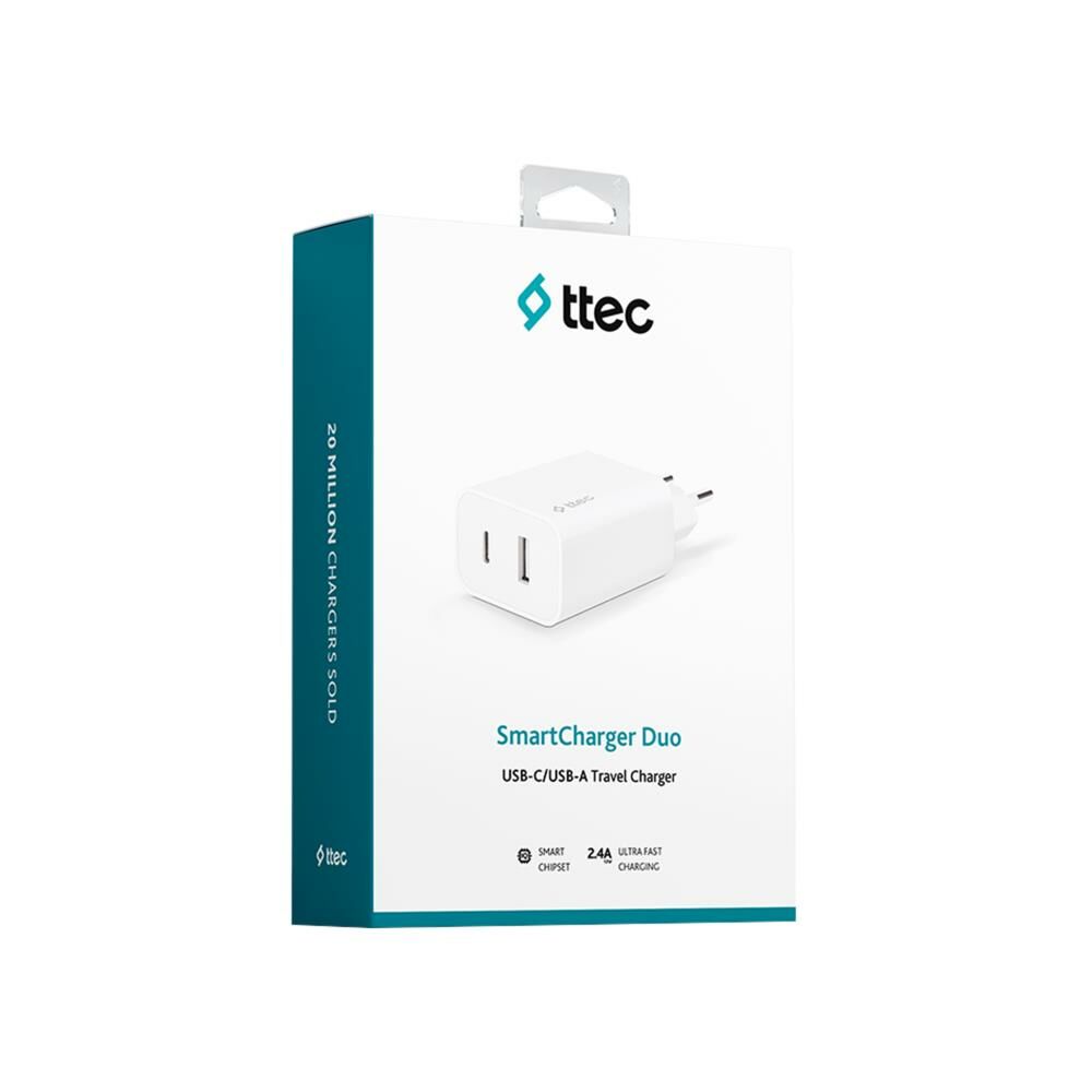 Ttec 2SCS25B SmartCharger DuoUSB-C+USB-A Cep Telefonu Aksesuarı