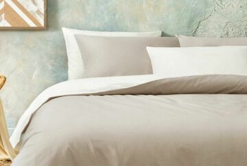 Yataş Bedding Tek Kişilik Noah Rnf Nevresim Seti (Açık Kahve-Ekru)