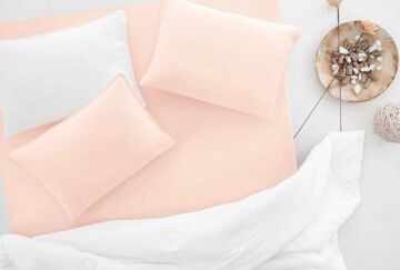 Yataş Bedding Tek Kişilik Lupa Soft Lastili Çarşaf Pudra 90x190x35