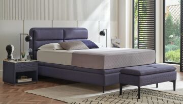 Yataş Bedding Botanic Başlıklı Baza 160x200 - 23403 Lacivert