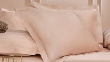 Yataş Bedding 200x200x36 Cift Kişilik xl Maisy Bambu Saten Lastikli Çarşaf - Blush