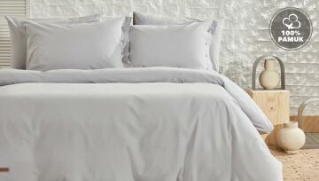 Yataş Bedding Çift Kişilik XL Plain Nevresim Takımı Gri