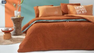 Yataş Çift Kişilik CoverMe Box Battaniye Nevresim Takımı - Kiremit