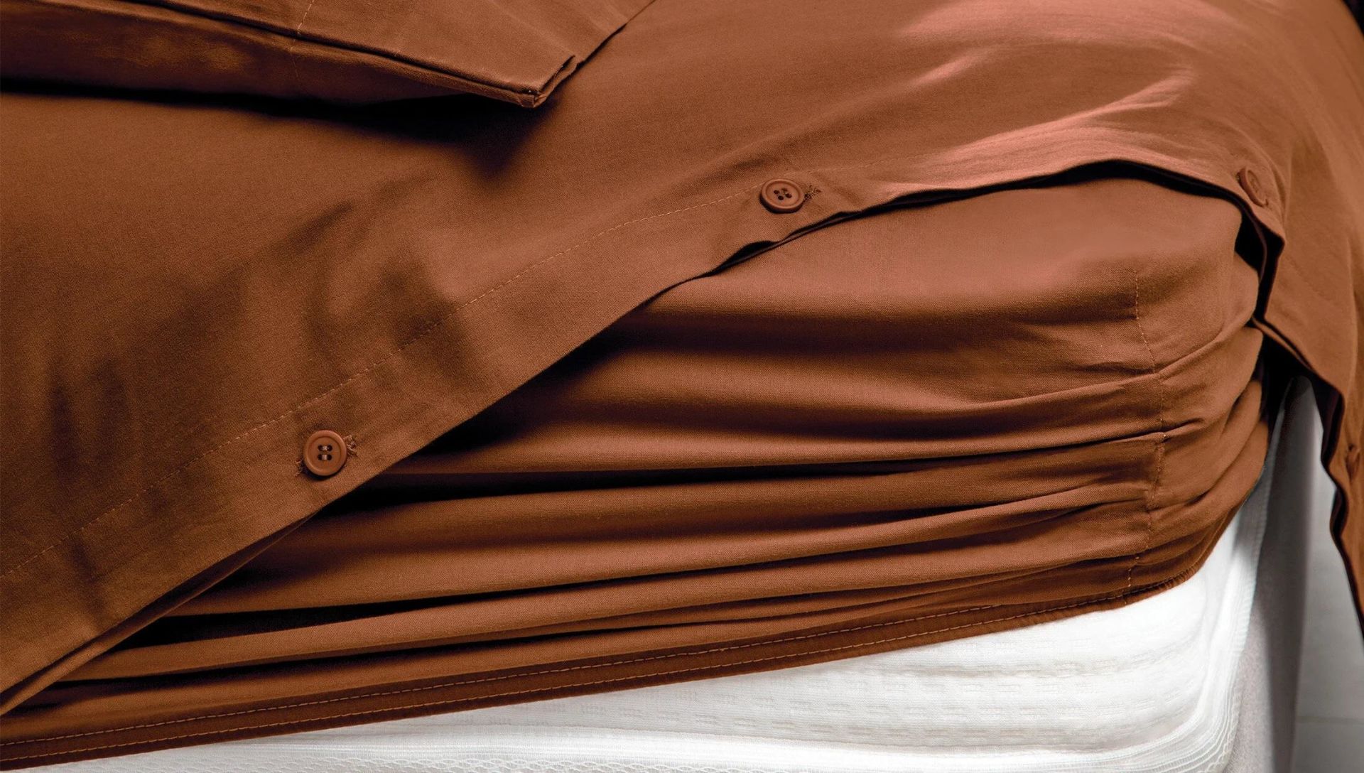 Yataş Bedding Çift Kişilik XL Plain Nevresim Takımı Kiremit