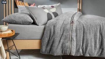 Yataş Çift Kişilik CoverMe Quadro Battaniye Nevresim Takımı - Gri