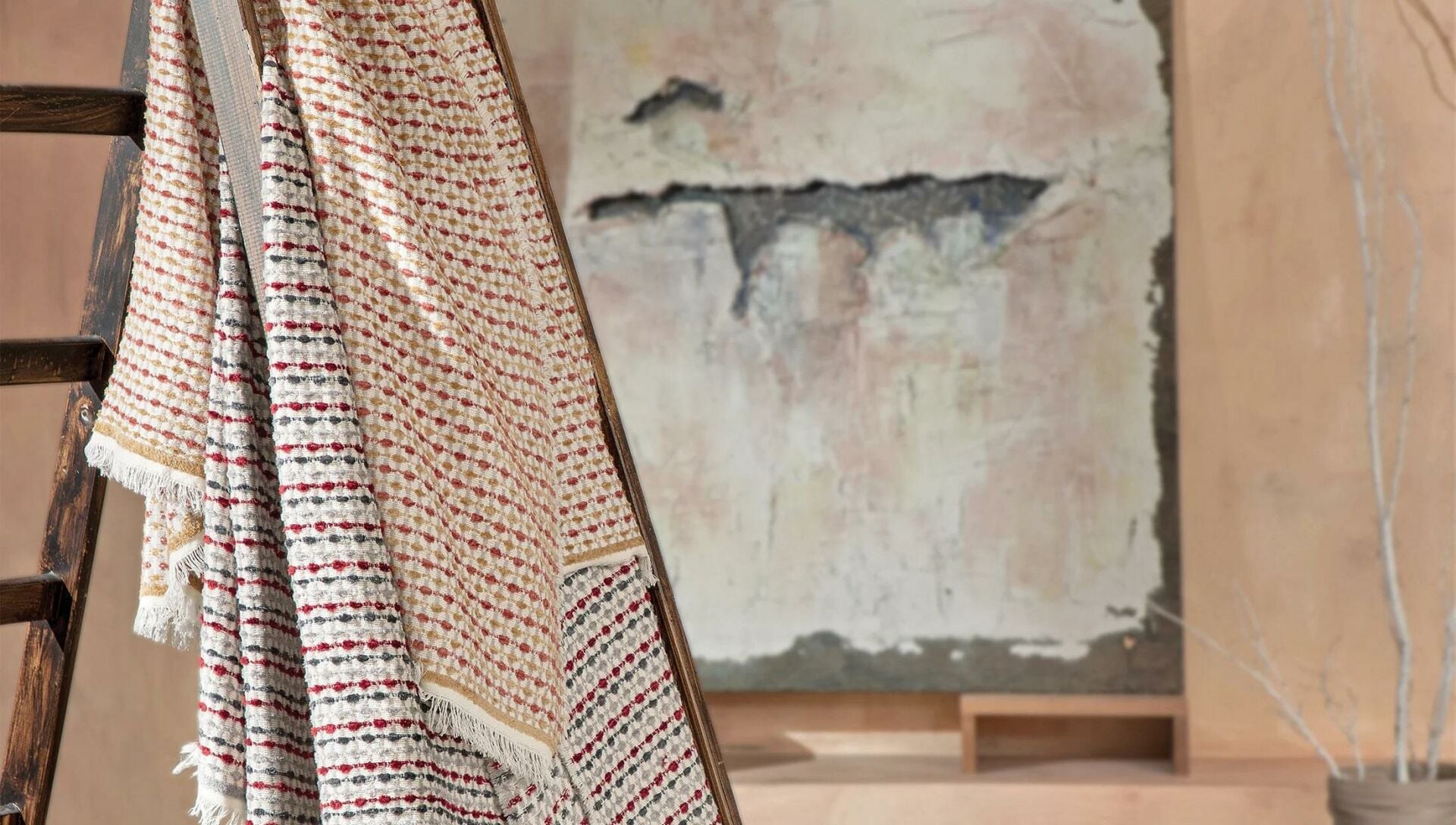 Yataş Bedding Ollie Koltuk Şalı - Bordo/Antrasit