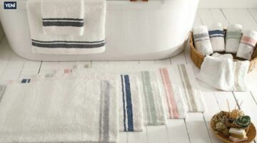 Yataş Bedding Levi Banyo Paspası Seti - Gri (50x60 cm + 60x100 cm)