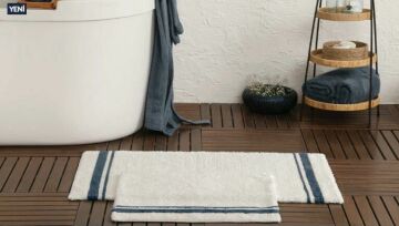 Yataş Bedding Levi Banyo Paspası Seti - İndigo (50x60 cm + 60x100 cm)