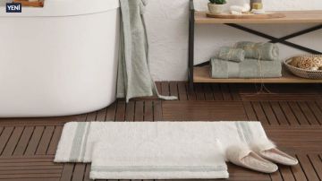 Yataş Bedding Levi Banyo Paspası Seti - Nil Yeşili (50x60 cm + 60x100 cm)