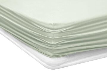 Yataş Bedding Tek Kişilik XL Lupa Soft Lastili Çarşaf Adaçayı 100x200x35