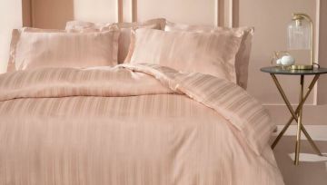 Yataş Bedding Çift Kişilik Shelly Bambu Saten Nevresim Takımı - Blush