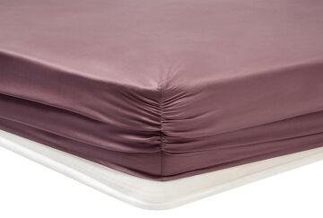 Yataş Bedding 160x200x36 Cift Kişilik Maisy Bambu Saten Lastikli Çarşaf - Mürdüm