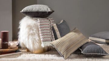 Yataş Rowen Dekoratif Kırlent Kılıfı (30x50 cm) - Füme