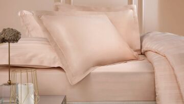 Yataş Bedding Çİft Kişilik Maisy Bambu Saten Lastikli Çarşaf Blush 160x200x36