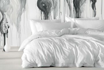 Yataş Bedding Çift Kişilik XL Destra Nevresim Takımı Beyaz
