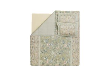 Çift Kişilik Blossom Saten  Nevresim Takımı  Adaçayı