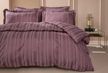 Yataş Bedding Çift Kişilik Xl Shelly Bambu Saten Nevresim Takımı - Mürdüm