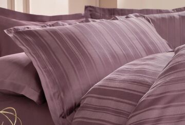 Yataş Bedding Çift Kişilik Xl Shelly Bambu Saten Nevresim Takımı - Mürdüm