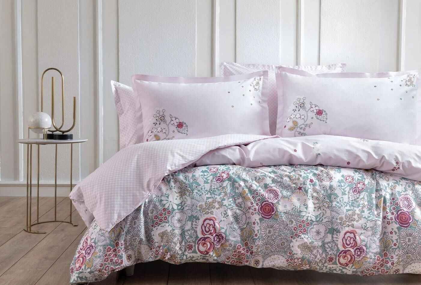 Yataş Bedding Çift Kişilik Torres rnf Nevresim Takımı Açık Pembe