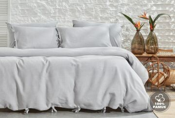 Yataş Bedding Çift Kişilik Pure Nevresim Takımı Açık Gri
