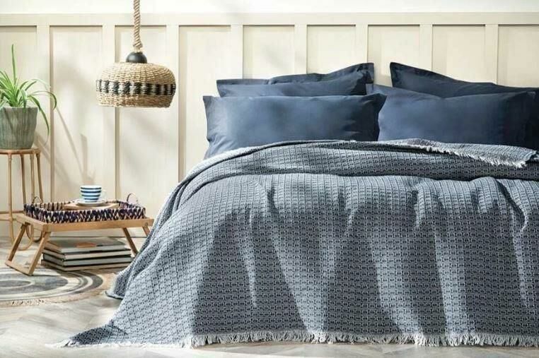 Yataş Bedding Çift Kişilik Marita Pike Takımı Lacivert