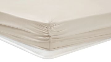 Yataş Bedding 160x200x36 Çift Kişilik Maisy Bambu Saten Lastikli Çarşaf - Bej