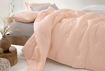 Yataş Bedding Çift Kişilik XL Lupa Soft Penye Yorgan 300gr/m2 (235x215) - Pudra