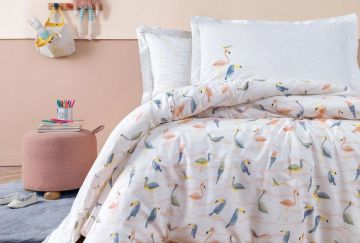 Yataş Bedding Tek Kişilik Nuala Ranforce Nevresim Takımı Pudra