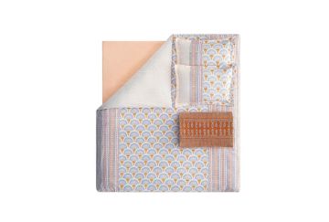 Yataş Bedding Çift Kişilik 5 Parça Pamuk Battaniyeli Nevresim Takımı Seti Soleil - Turuncu