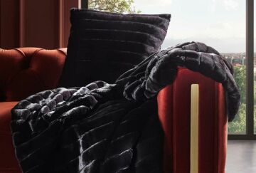 Yataş Bedding Lara Koltuk Şalı Seti - Siyah