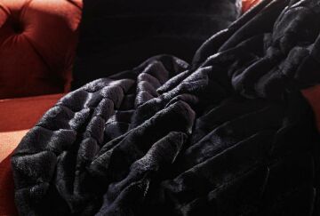 Yataş Bedding Lara Koltuk Şalı Seti - Siyah